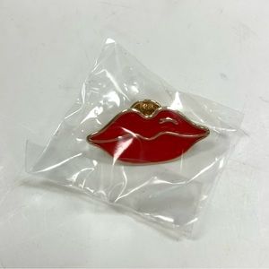 Set of Eight New in Box Avon Red Enamel Lips Lapel Pin